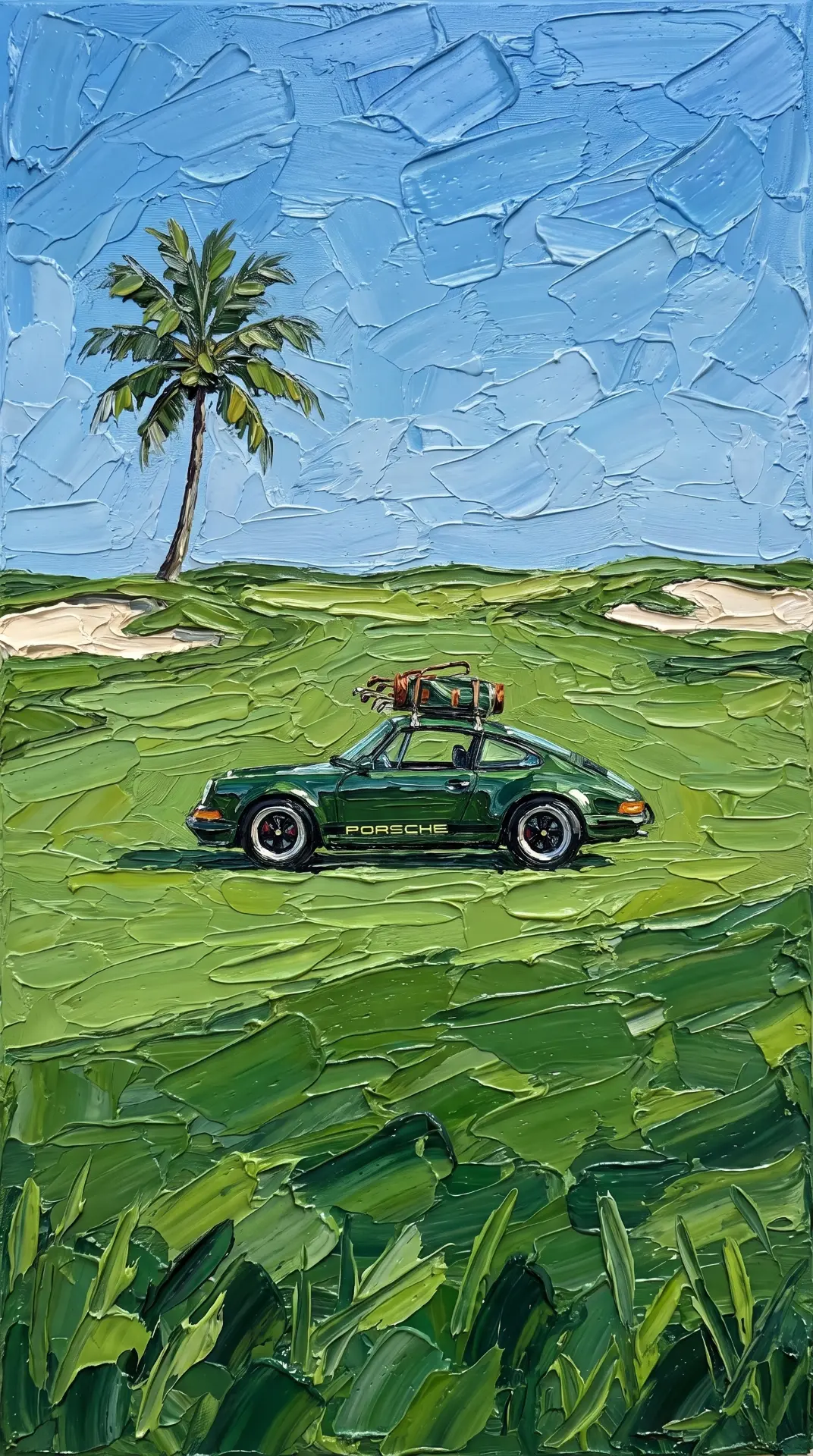 Green Porsche — iPhone & Mac Wallpaper