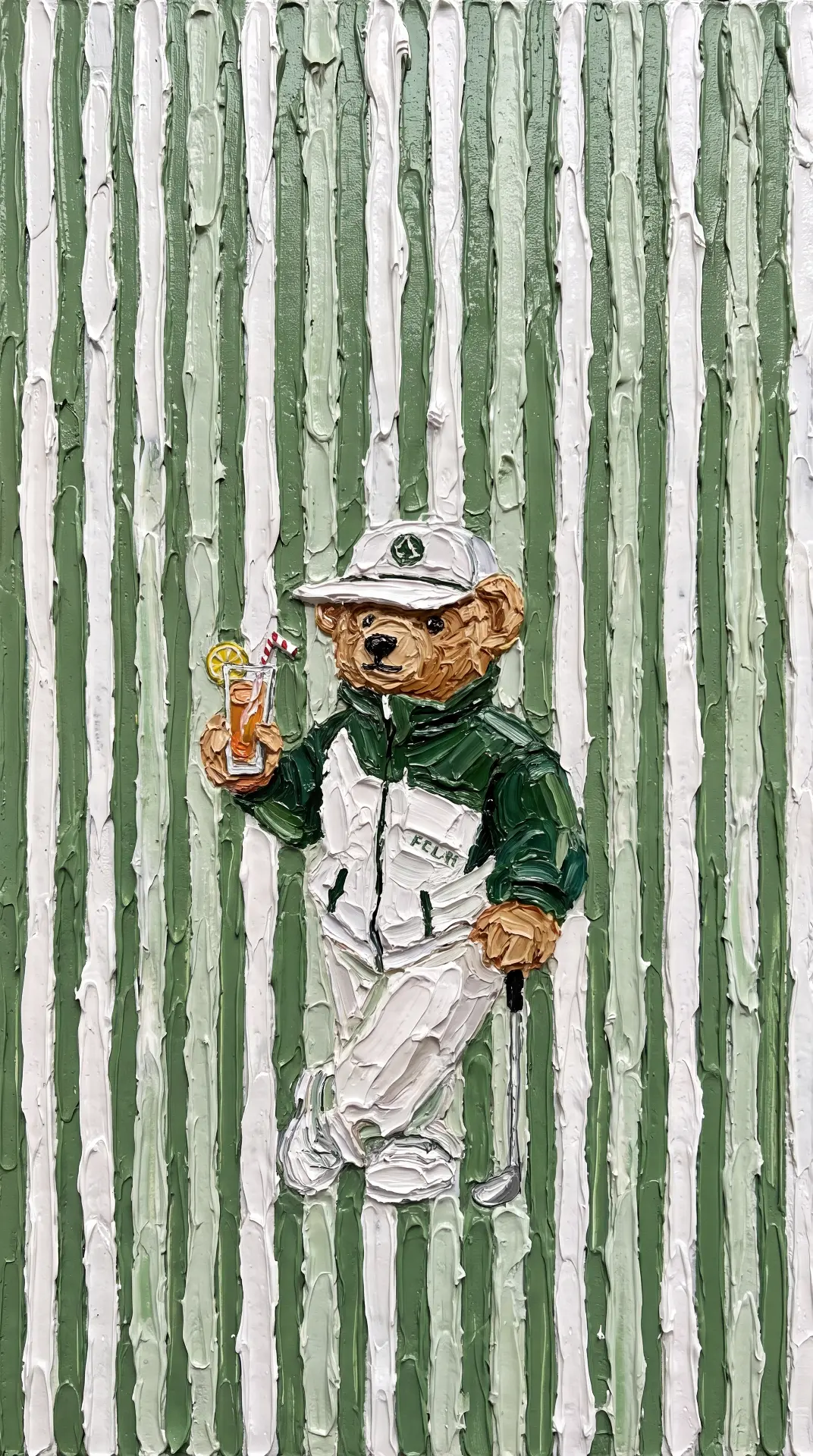 Polo Bear Green — iPhone & Mac Wallpaper